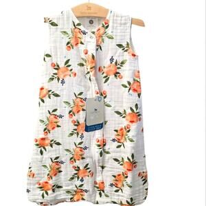 NWT Little Unicorn Cotton Muslin Sleep Bag Zip Up Size 0-6 months